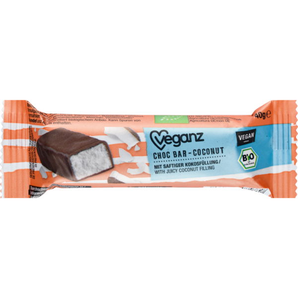 Veganz Bio Choc Bar Coconut 40g