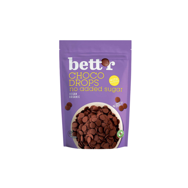 Bettr Bio Chocolate choco drops ohne Zuckerzusatz 200g